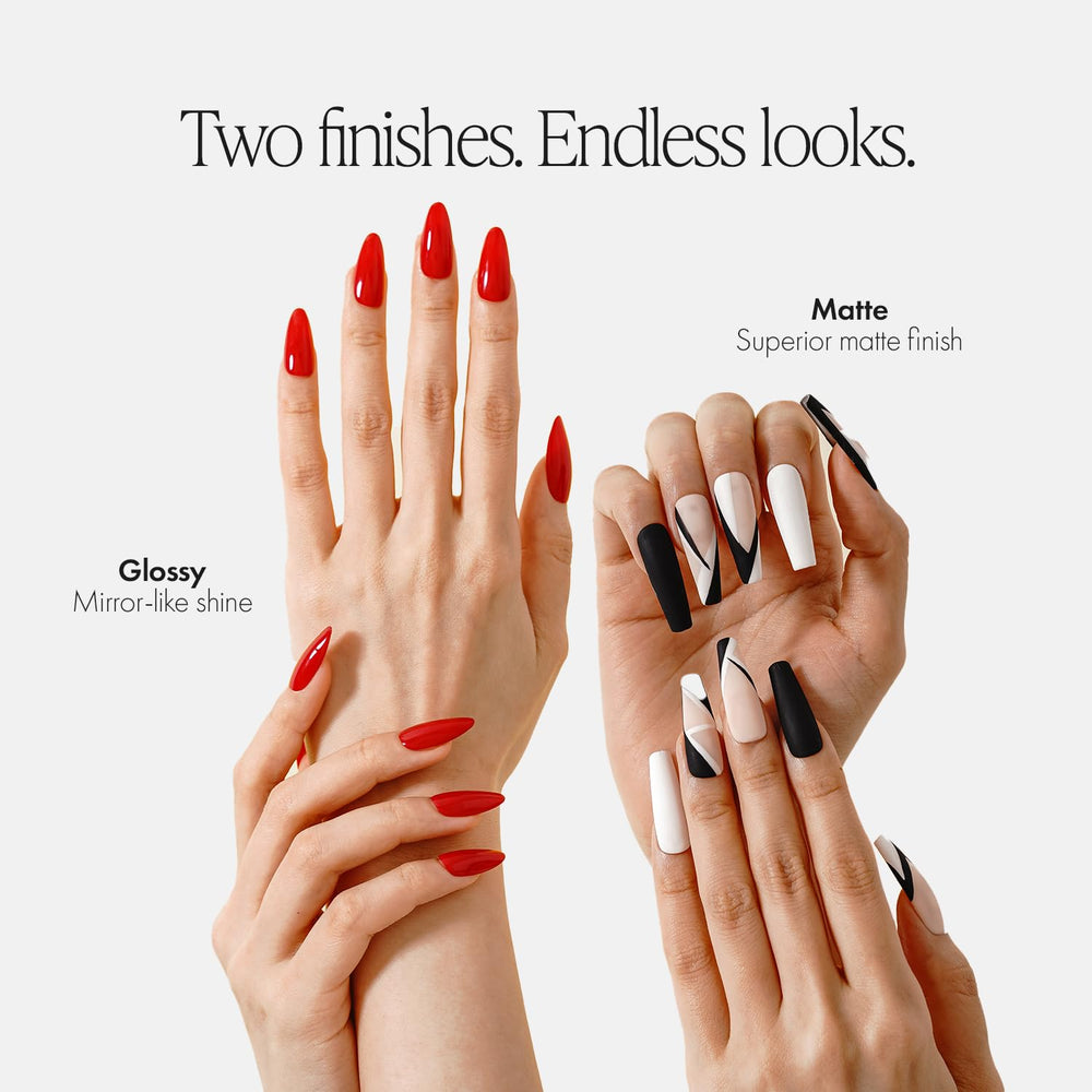KUPA GelFinity close-up on cured nail showing high-gloss protective finish