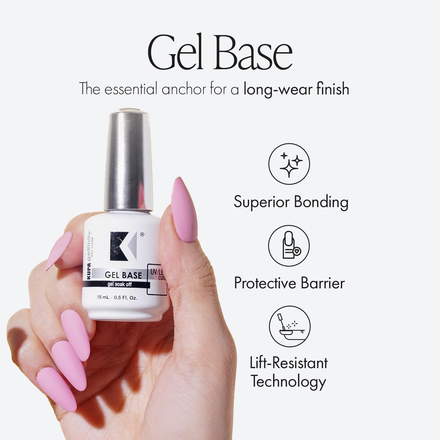 KUPA top coat brush closeup delivering smooth glossy finish
