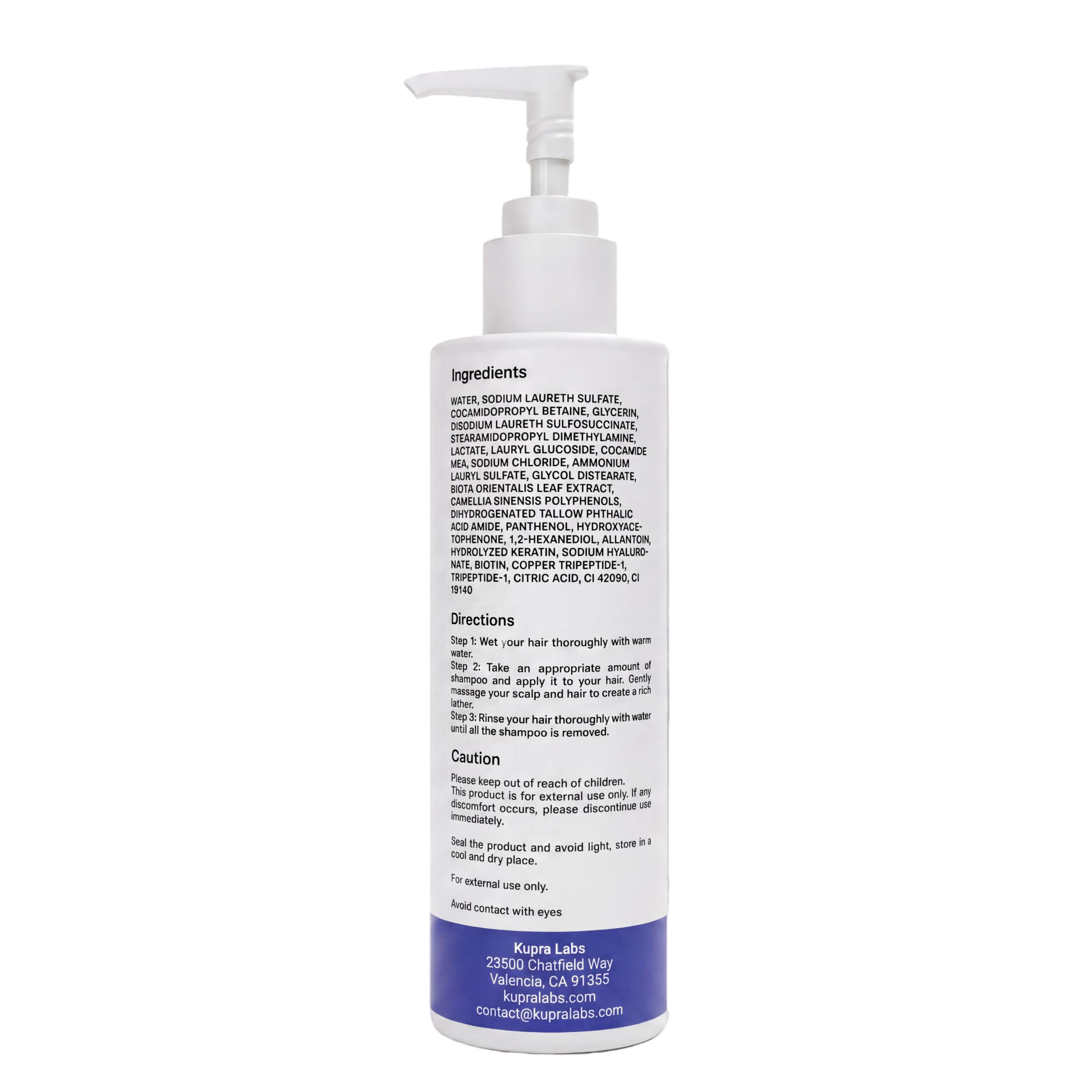 Kupra Labs bottle held in hand displaying true 11.8 fl oz scale