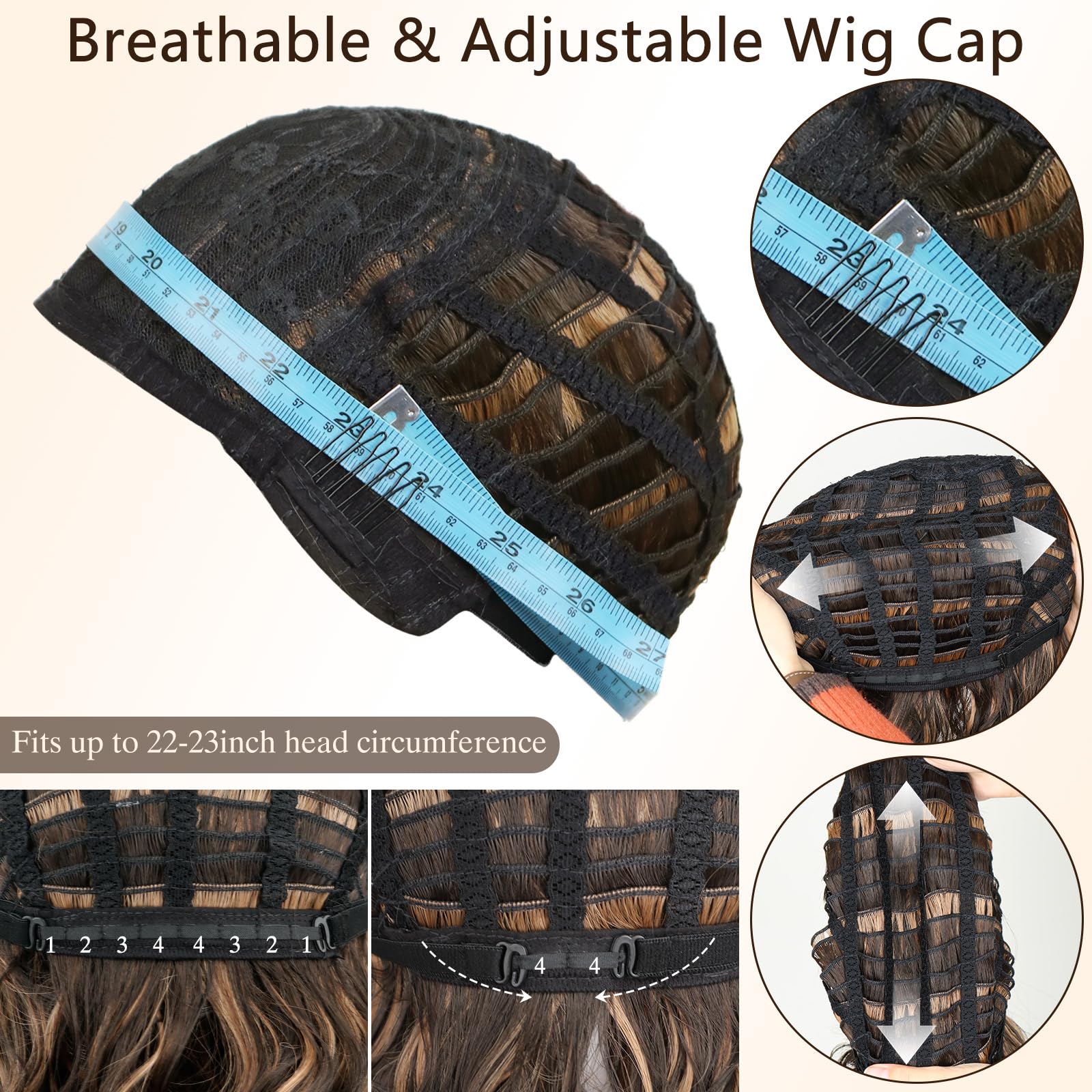 Kurope back view showing 12-inch length and bob silhouette benefit