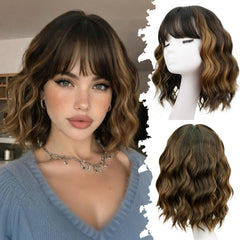 Kurope front view ombre brown bob showing natural depth and instant style