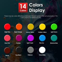 KVM color swatches on paper showing true hues for planning benefit
