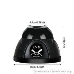KVM close-up of silicone push cap showing easy activation and control benefit