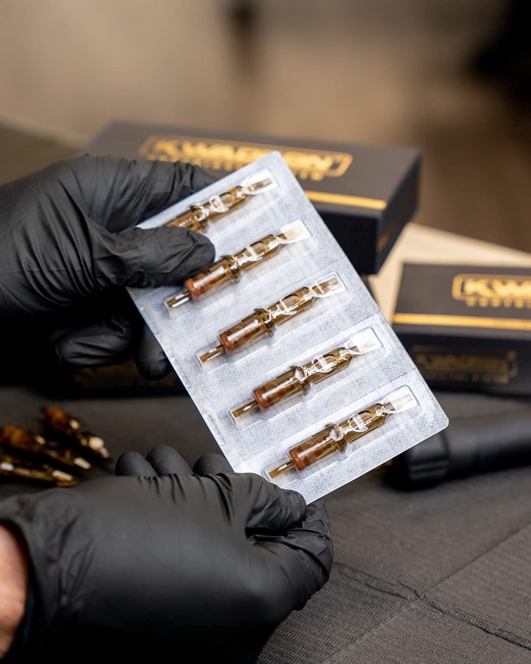 Kwadron lifestyle image of artist using cartridge for efficient workflow