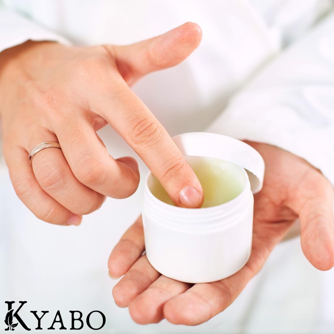Kyabo Organics label close-up showing USP grade purity assurance