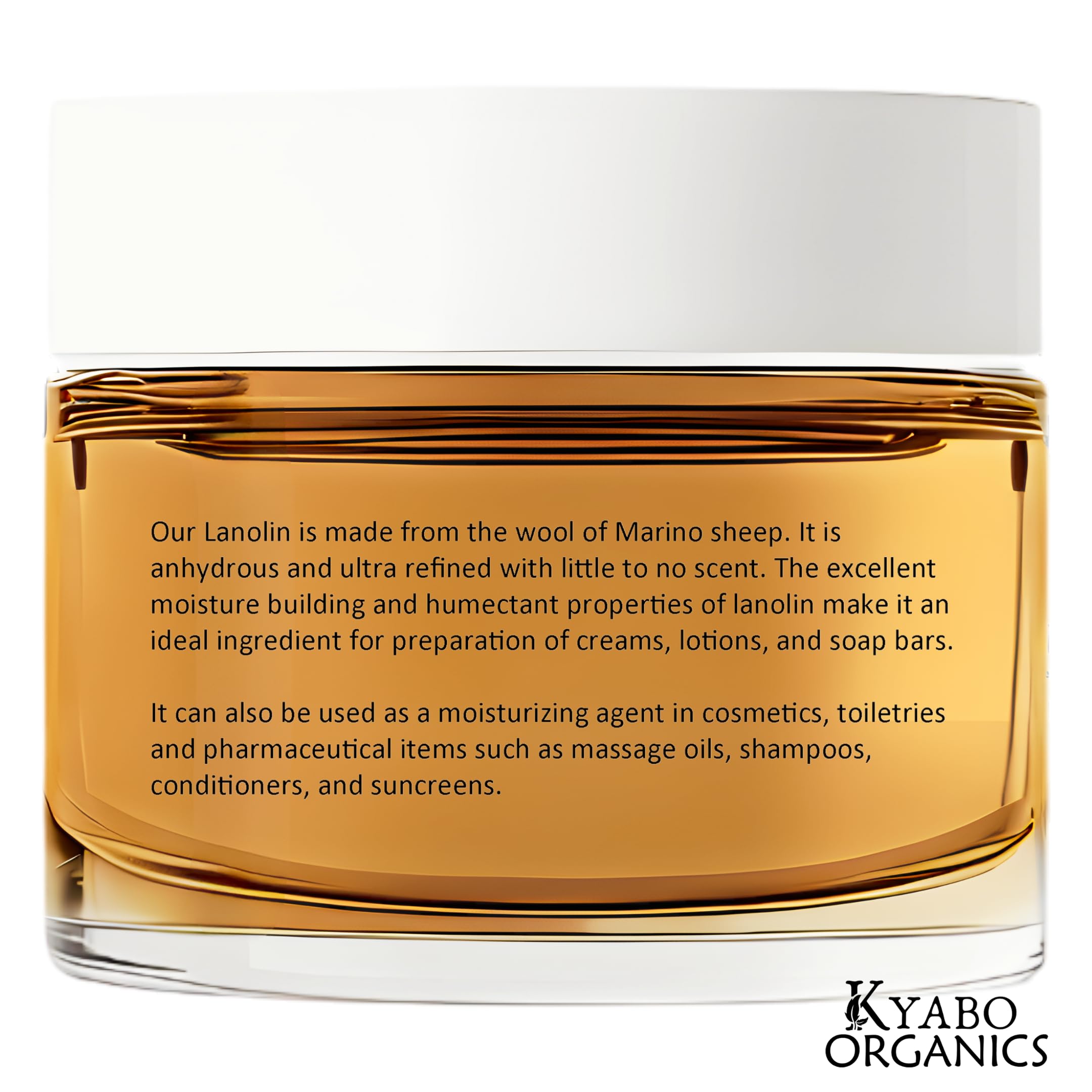 Kyabo Organics lanolin close-up texture showing rich buttery consistency