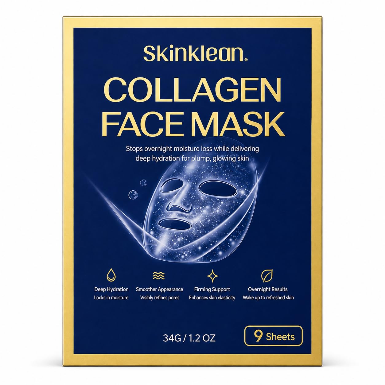 Kymezol front packaging showing nine masks and clear product benefits