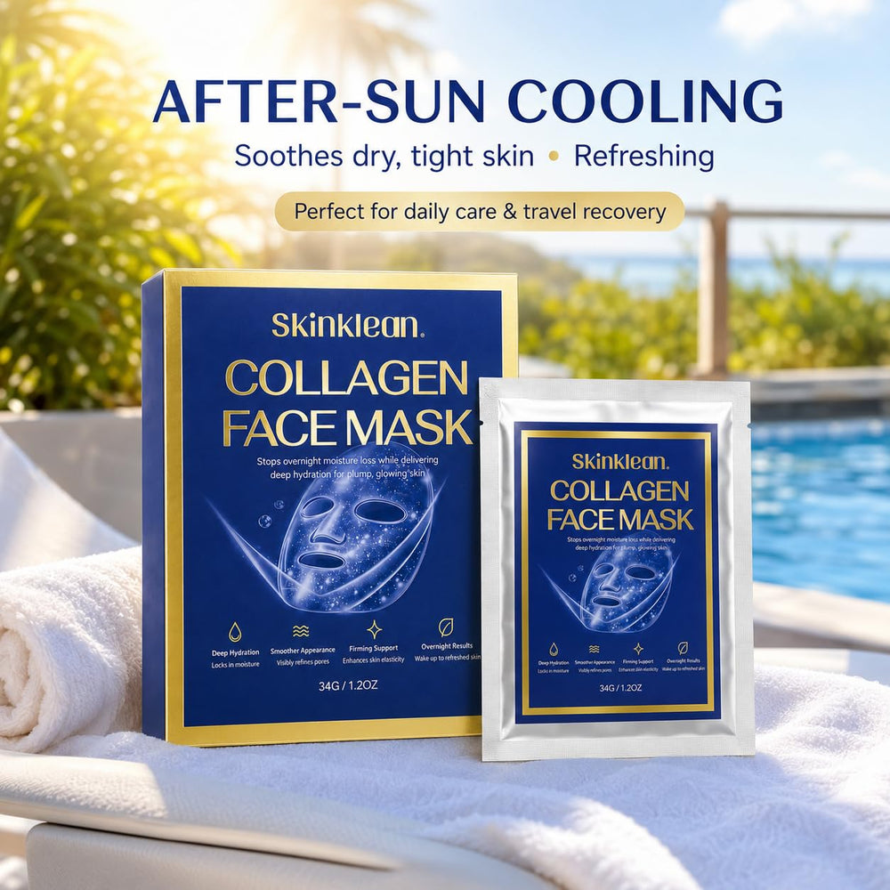 Relaxing home spa scene with Kymezol masks conveying easy self-care