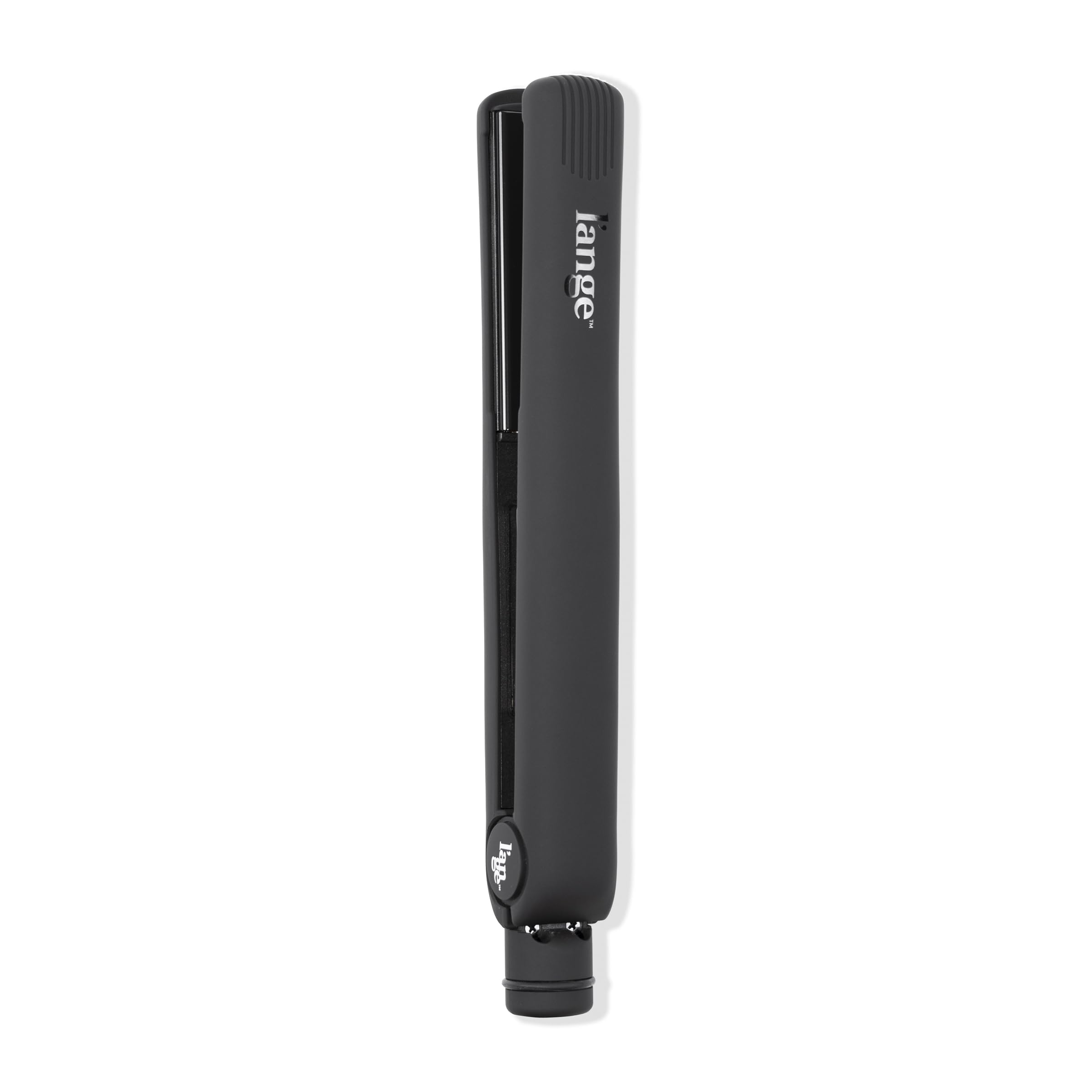 L'ANGE HAIR Aplatir front view showing sleek black design and benefit of professional styling