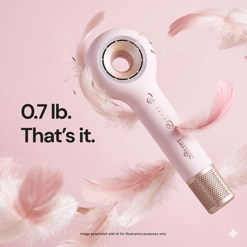L'ANGE HAIR Axia HaloRing cool shot button close-up to lock in styles and add shine