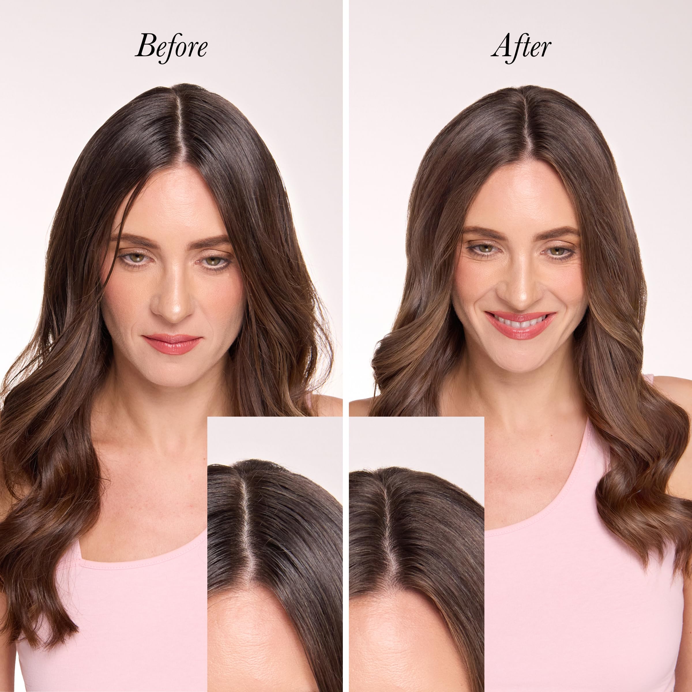 L'ANGE HAIR Deja Vu close-up of clear fine mist texture for invisible application benefit