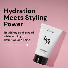 L'ANGE HAIR close-up texture of cream showing smooth slip and hydration benefit
