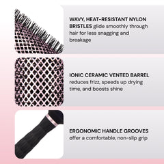 L'ANGE HAIR ergonomic handle view demonstrating non-slip comfort benefit