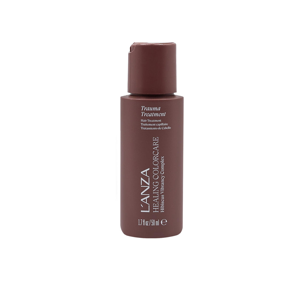 L’ANZA front bottle showing label and travel-friendly size for color protection
