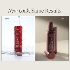 L’ANZA fine mist spray close-up delivering even leave-in coverage