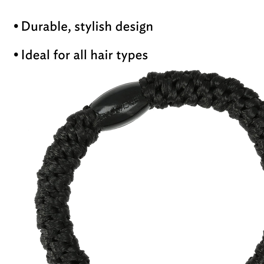 L. Erickson in-use on a high ponytail securing thick hair comfortably