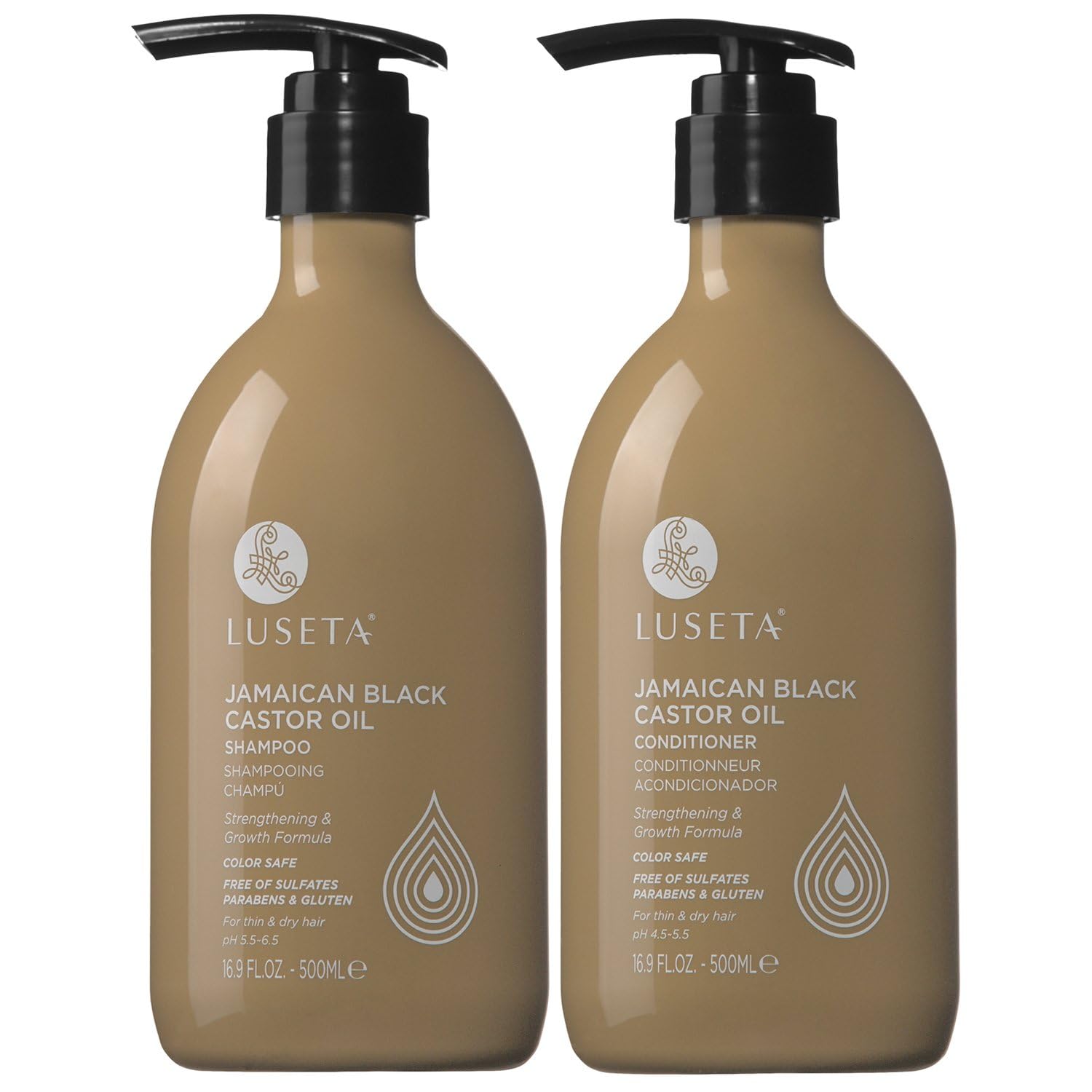 L LUSETA front packaging showing set and benefit of fuller-looking hair