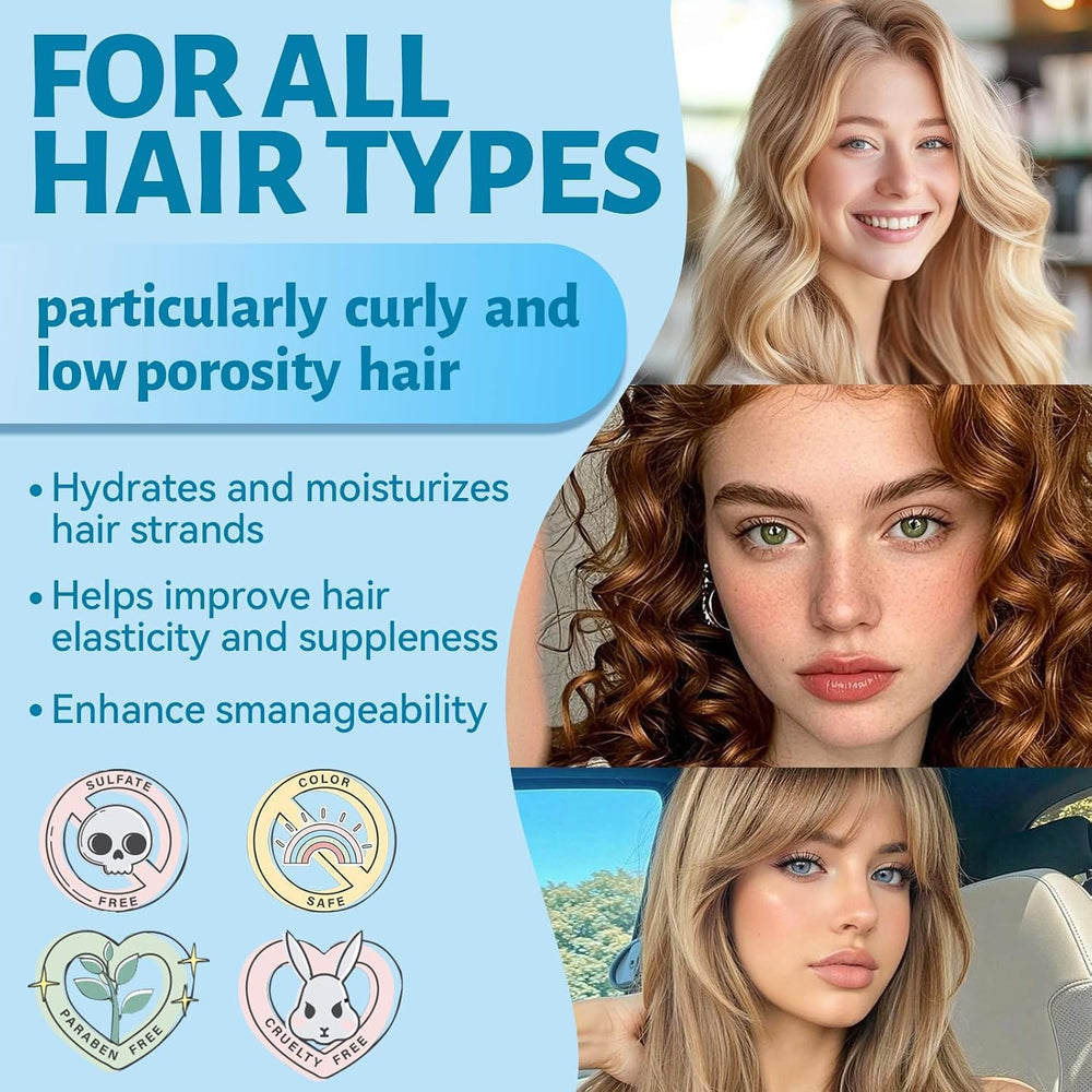 L LUSETA before and after hair comparison showing improved hydration and shine