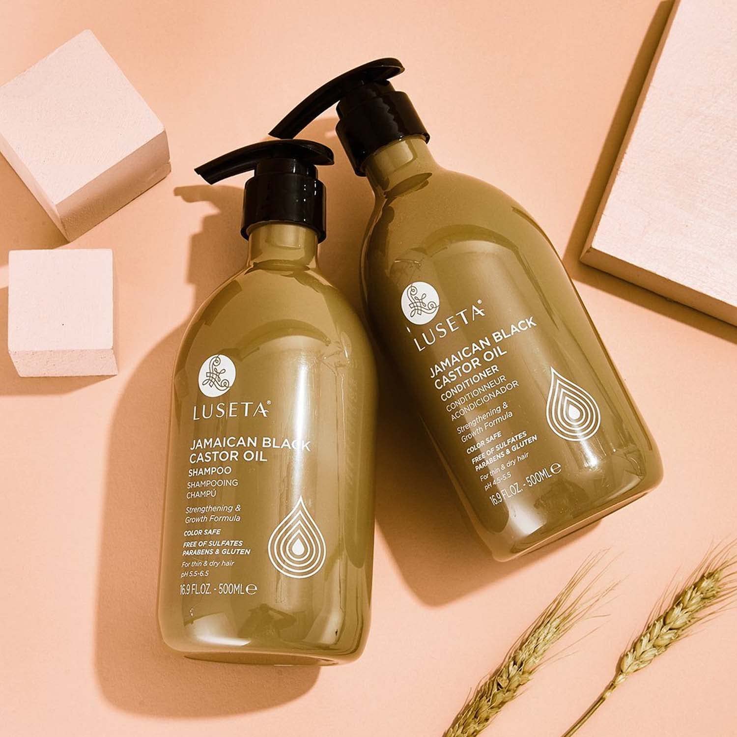 L LUSETA in-use hair lather showing easier detangling and manageability