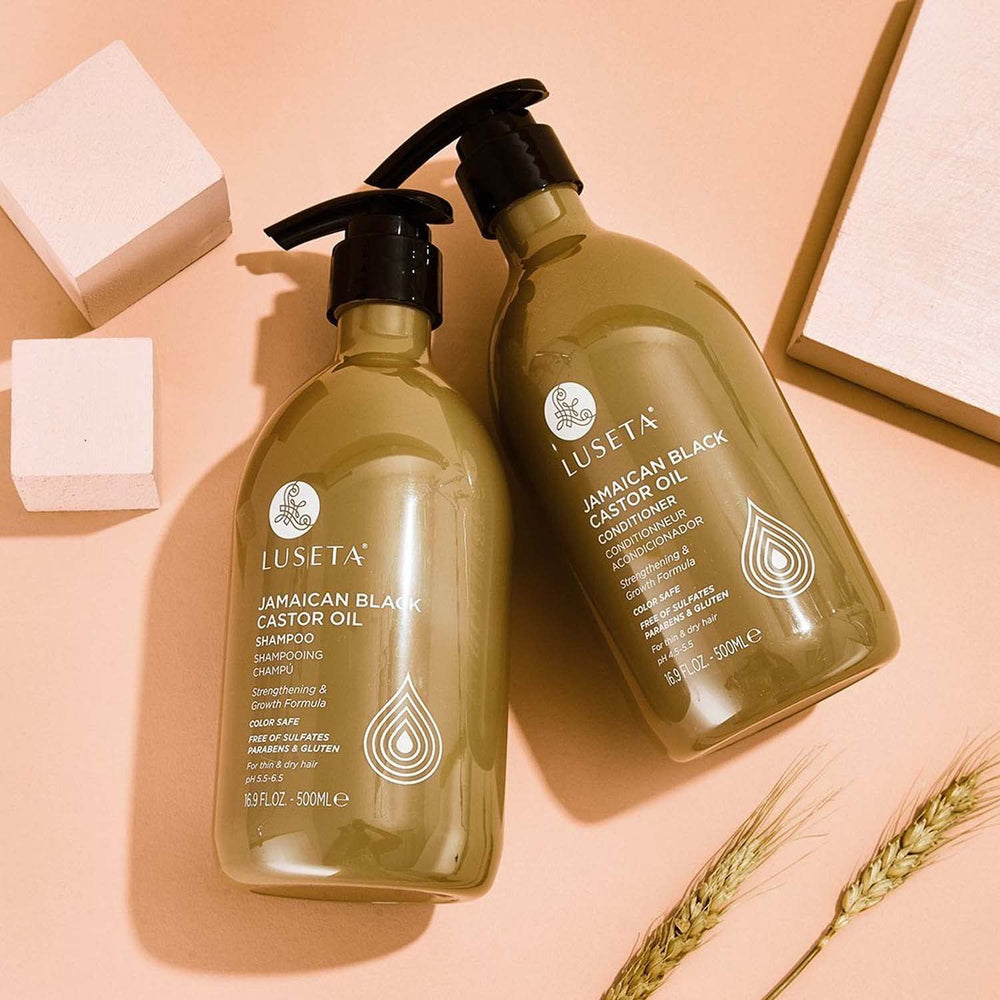 L LUSETA in-use hair lather showing easier detangling and manageability