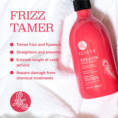 L LUSETA pump and label close-up highlighting product details and ease of use