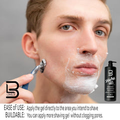 L3 gel applied to cheek demonstrating visibility and precision benefit