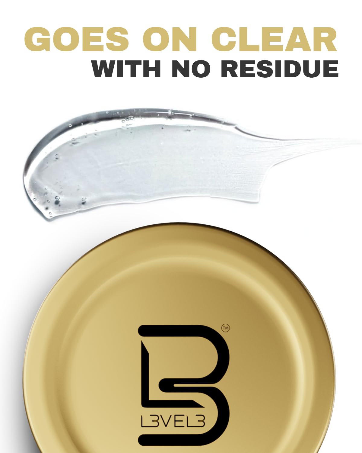 L3 label detail with ingredient panel highlighting flake-free formula advantages