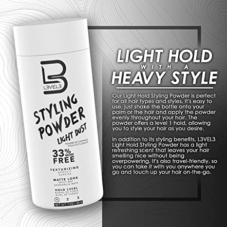 L3 powder texture close-up highlighting fine grains for natural volume