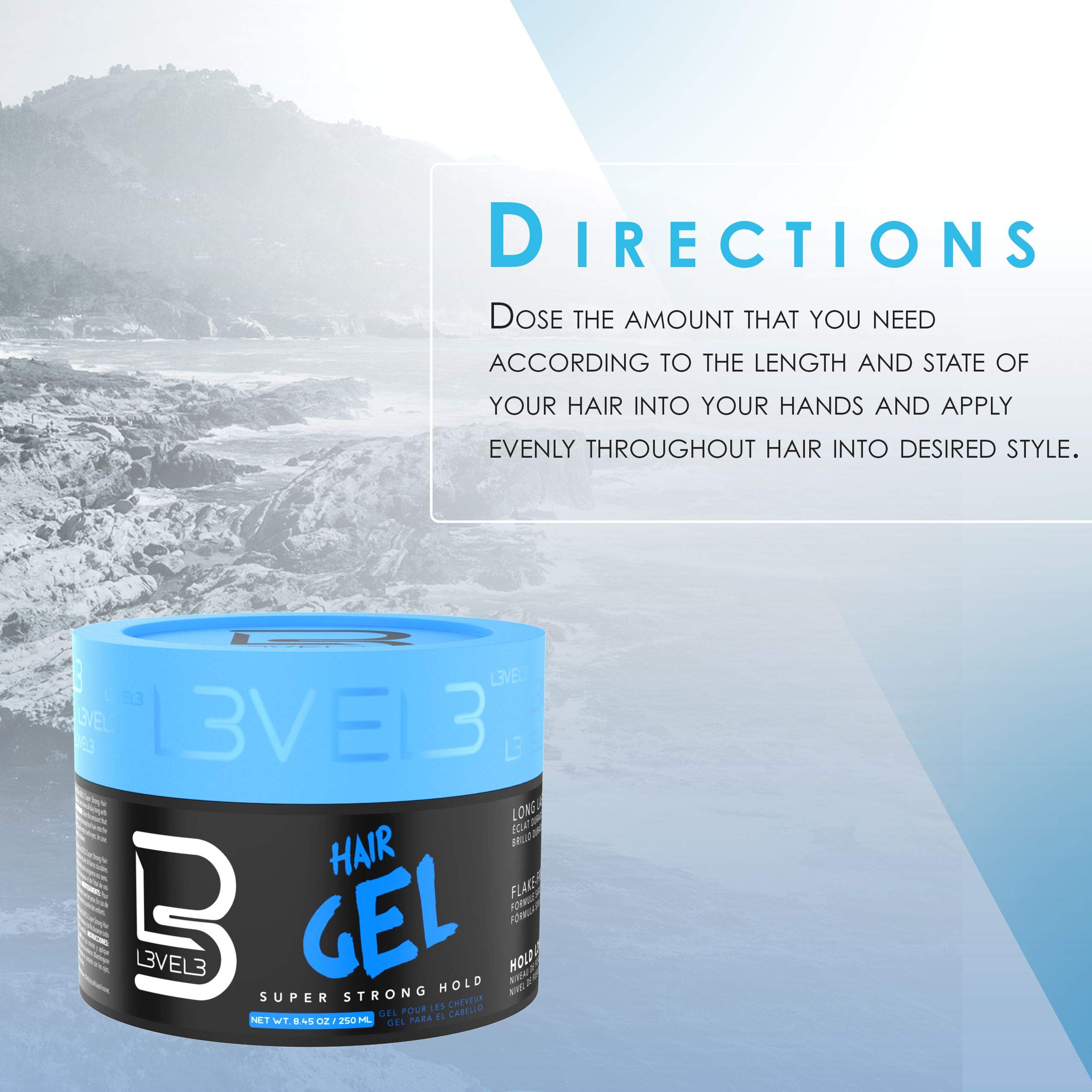L3 gel being rubbed between hands for easy even application and controlled hold