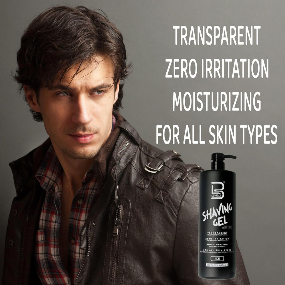L3 bottle next to razor showing scale and travel convenience benefit