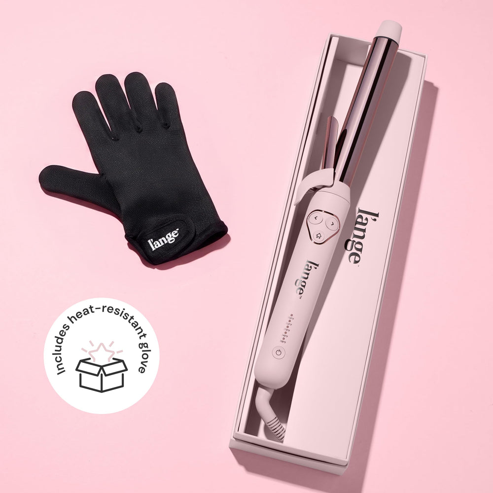 L'ANGE HAIR mini clamp detail securing sections for precise curling and reduced snagging