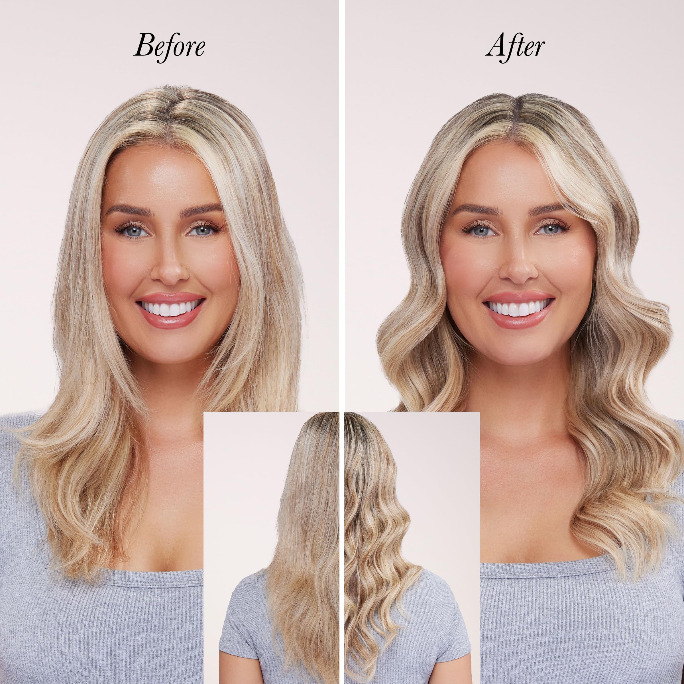 L'ANGE HAIR handheld size comparison showing compact weight and travel ease