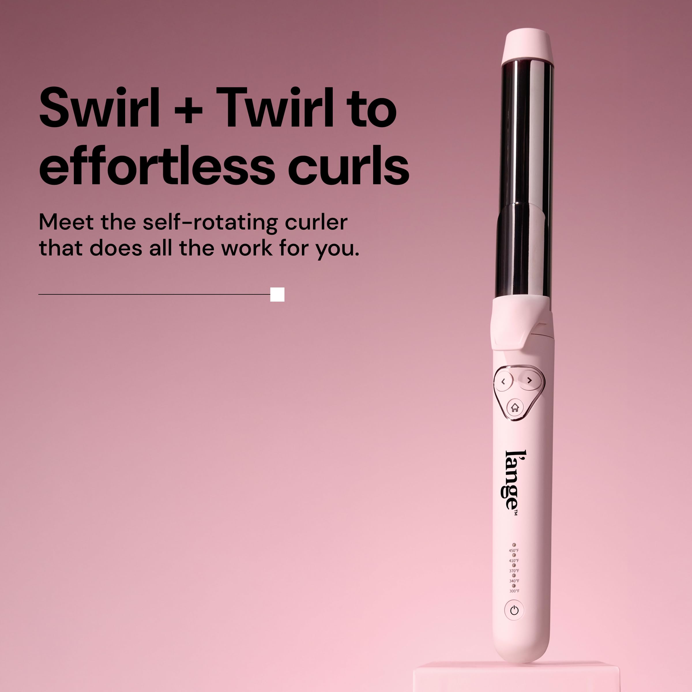 L'ANGE HAIR close-up of titanium barrel for smooth glide and even heat