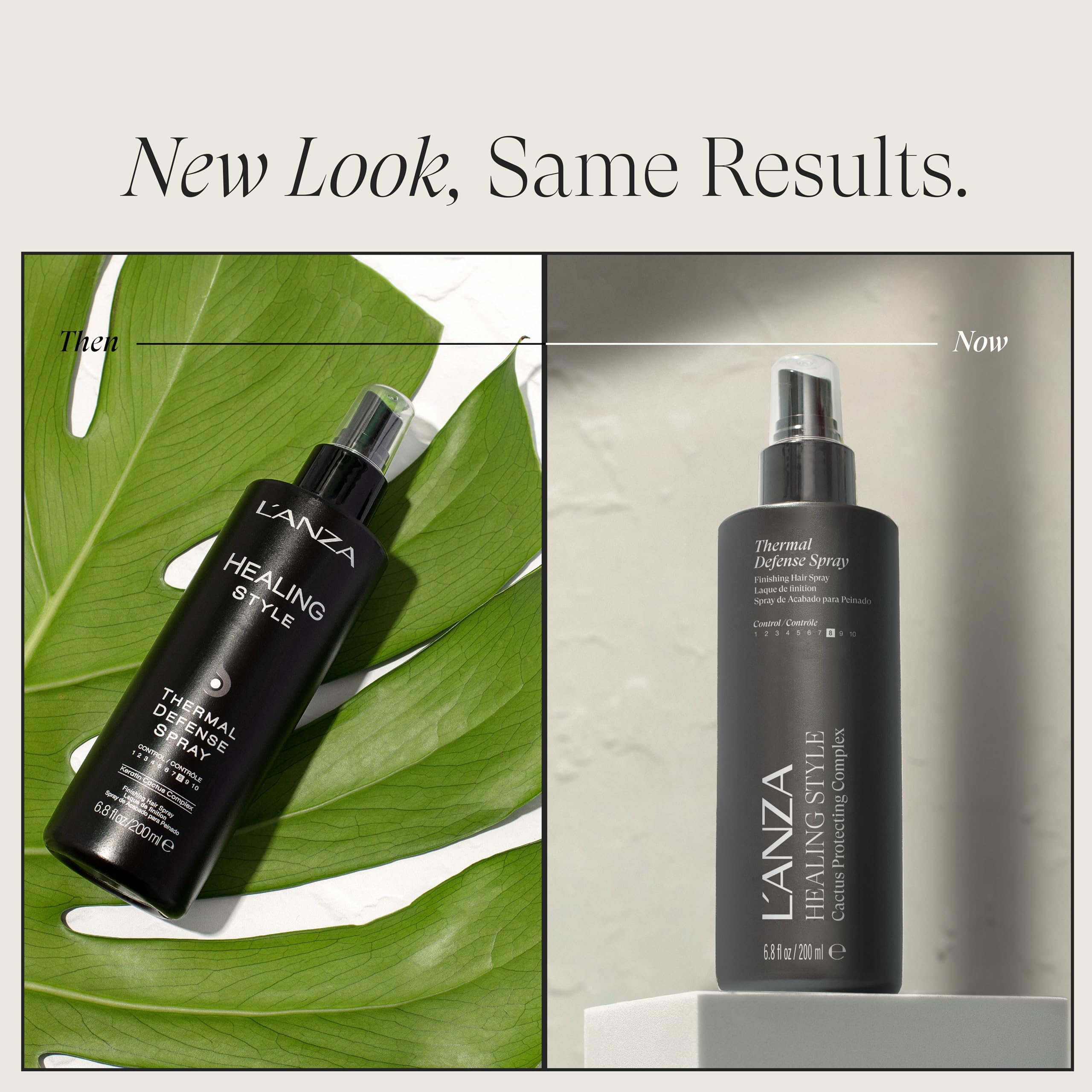 L’ANZA nozzle close-up illustrating fine mist spray for even heat protection
