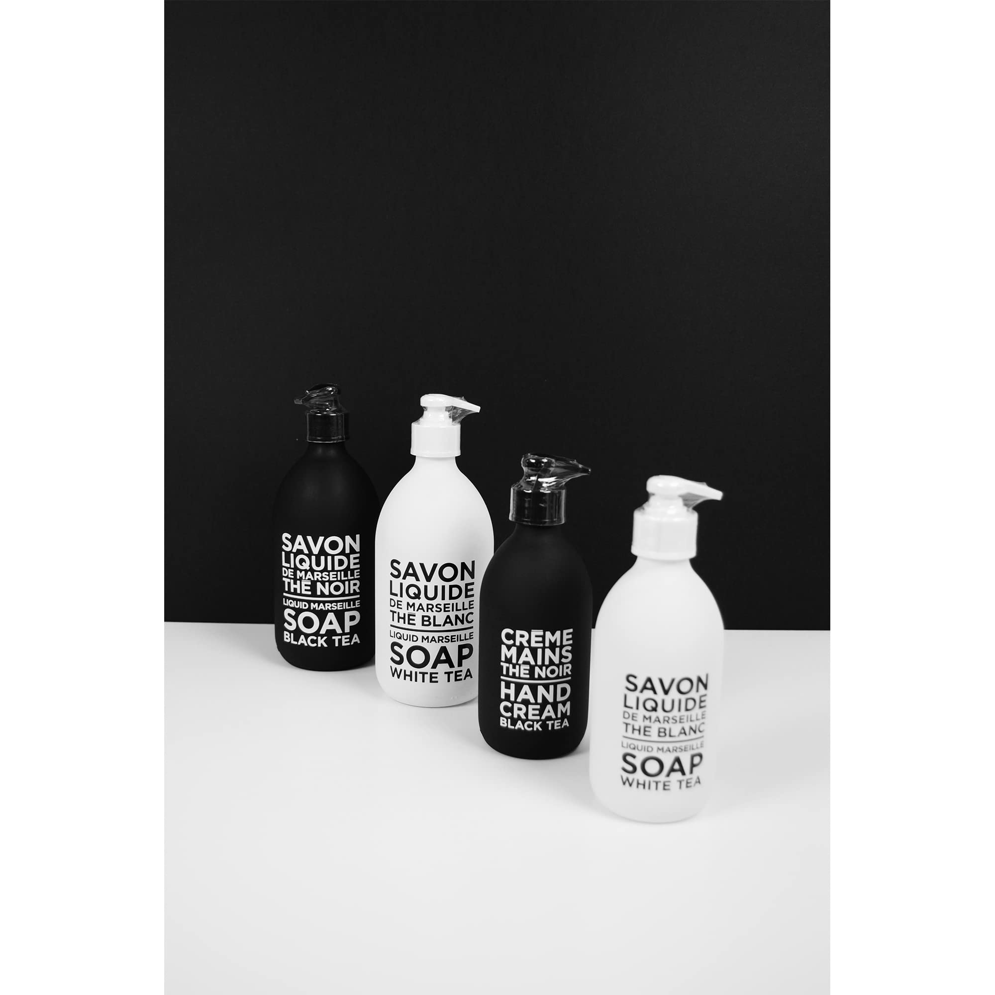 La Compagnie de Provence pump dispensing liquid soap into hand, demonstrates easy daily use