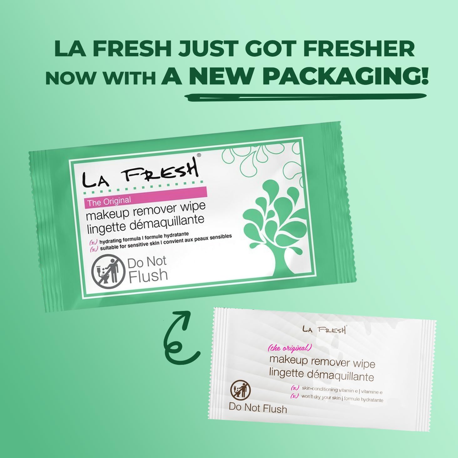 LA Fresh ingredients label showing vitamin E and responsible formulation benefit