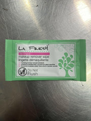 LA Fresh single wipe opened demonstrating moist texture and ease