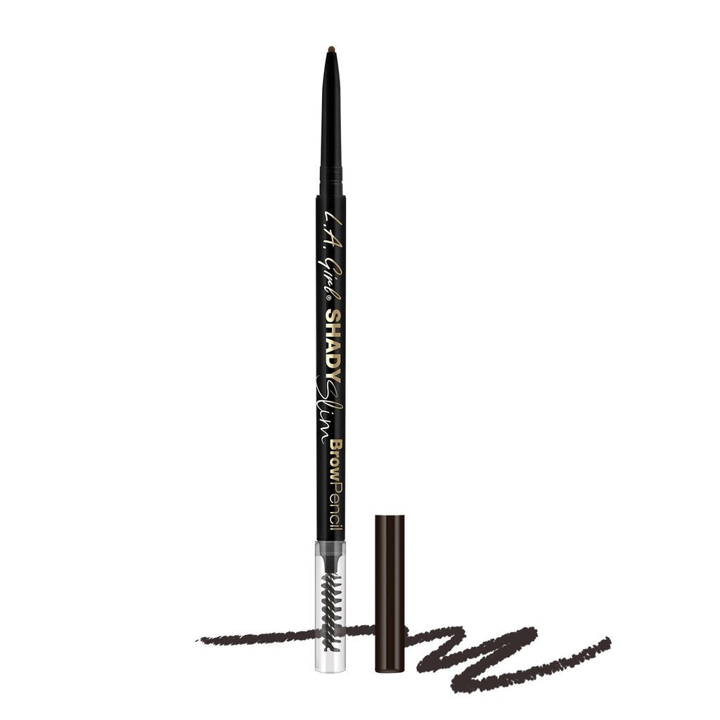L.A. Girl Shady Slim Brow Pencil front packaging showing blackest brown for precise defined brows