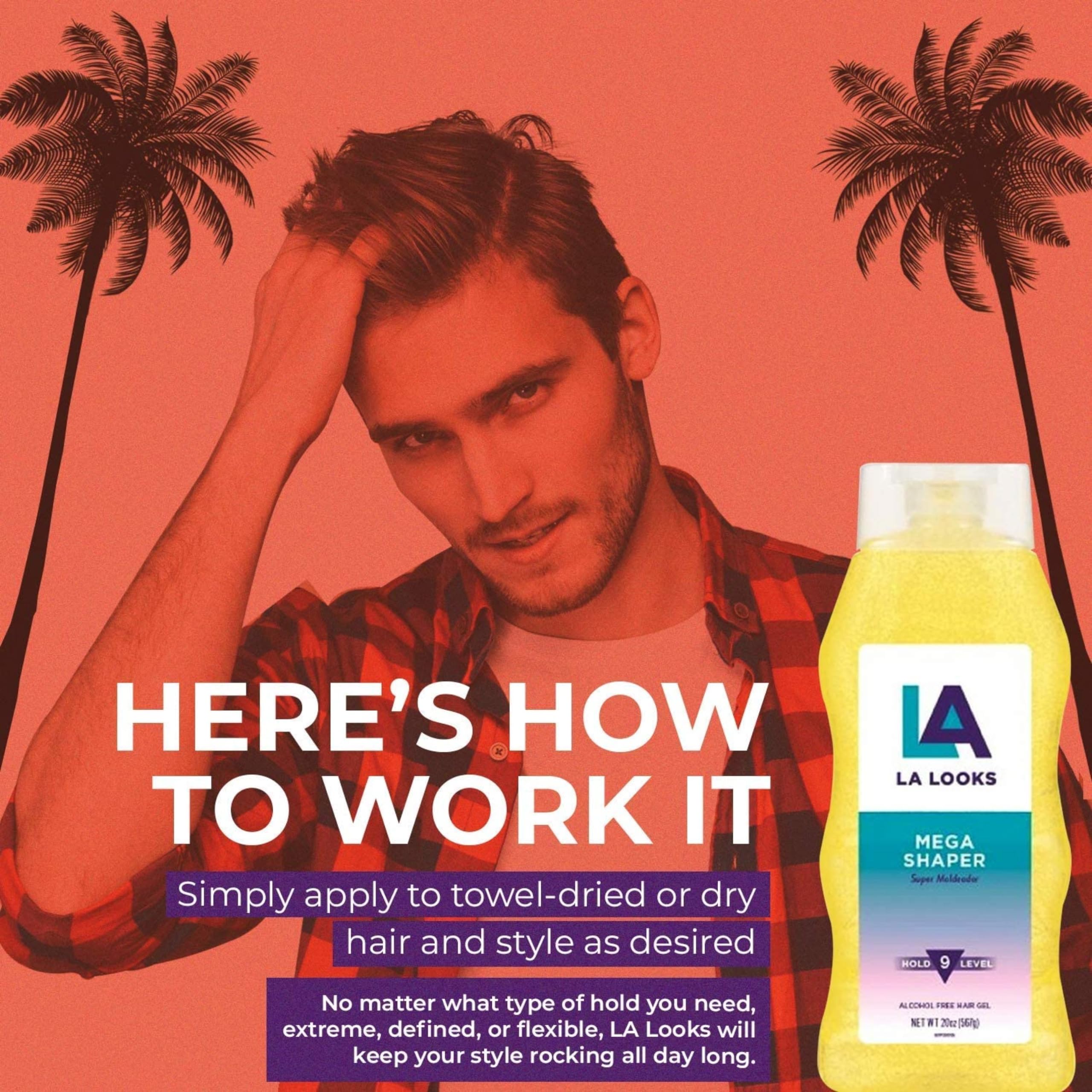 L.A. Looks applied to hair creating strong spikes with hold