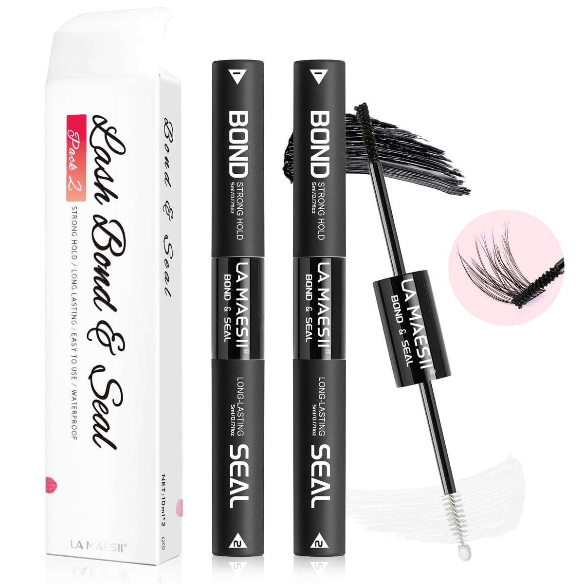 La Maesii front packaging showing twin pack and waterproof claim benefit