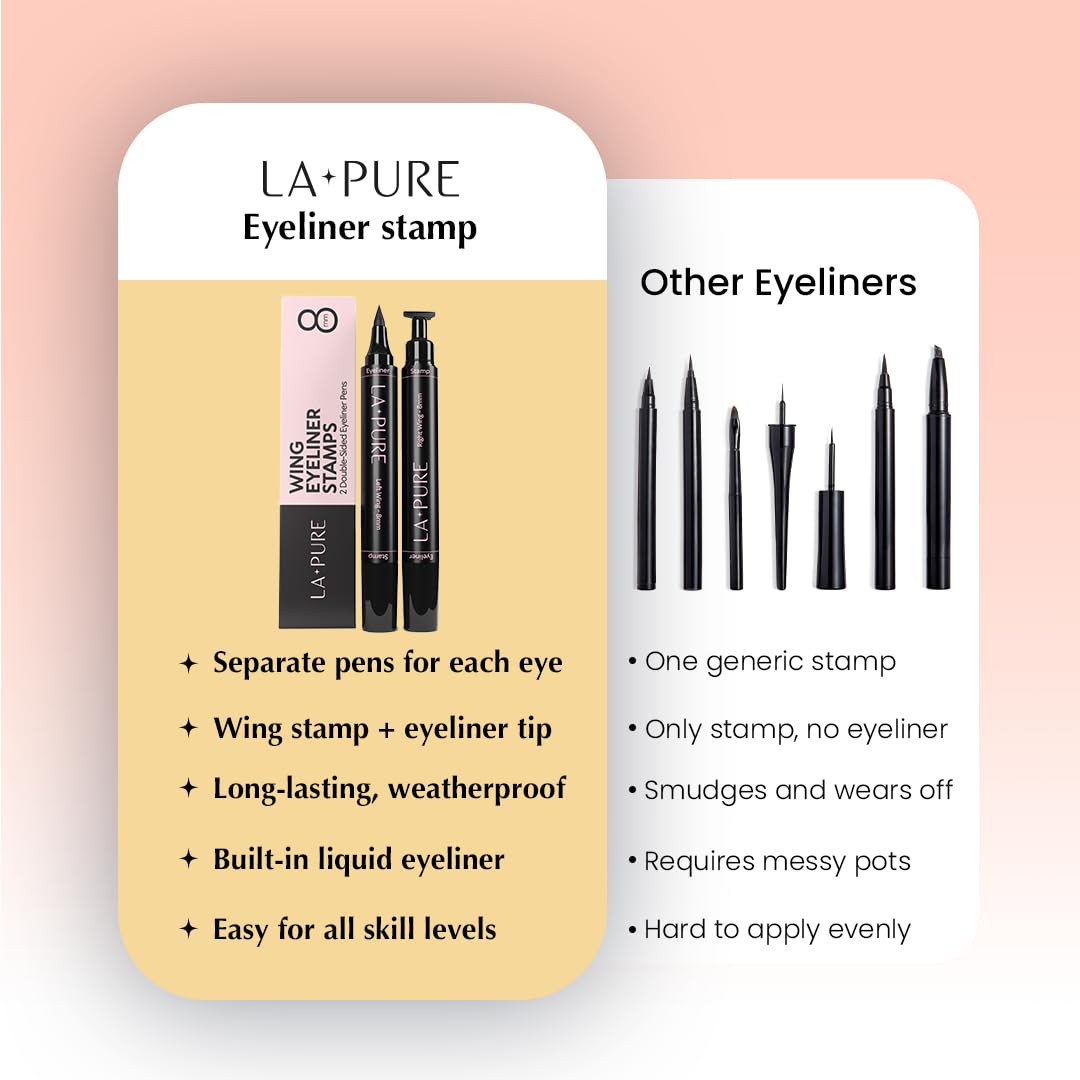 LA PURE before and after cat-eye comparison demonstrating transformation