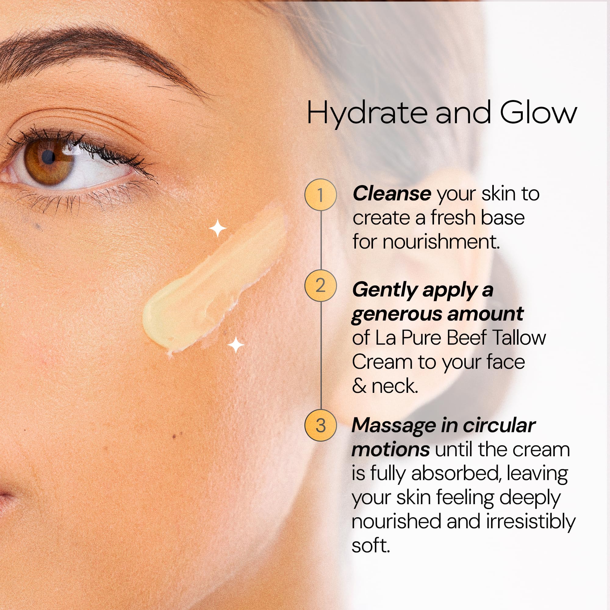 LA PURE label close-up highlighting clean ingredients and transparent sourcing benefit
