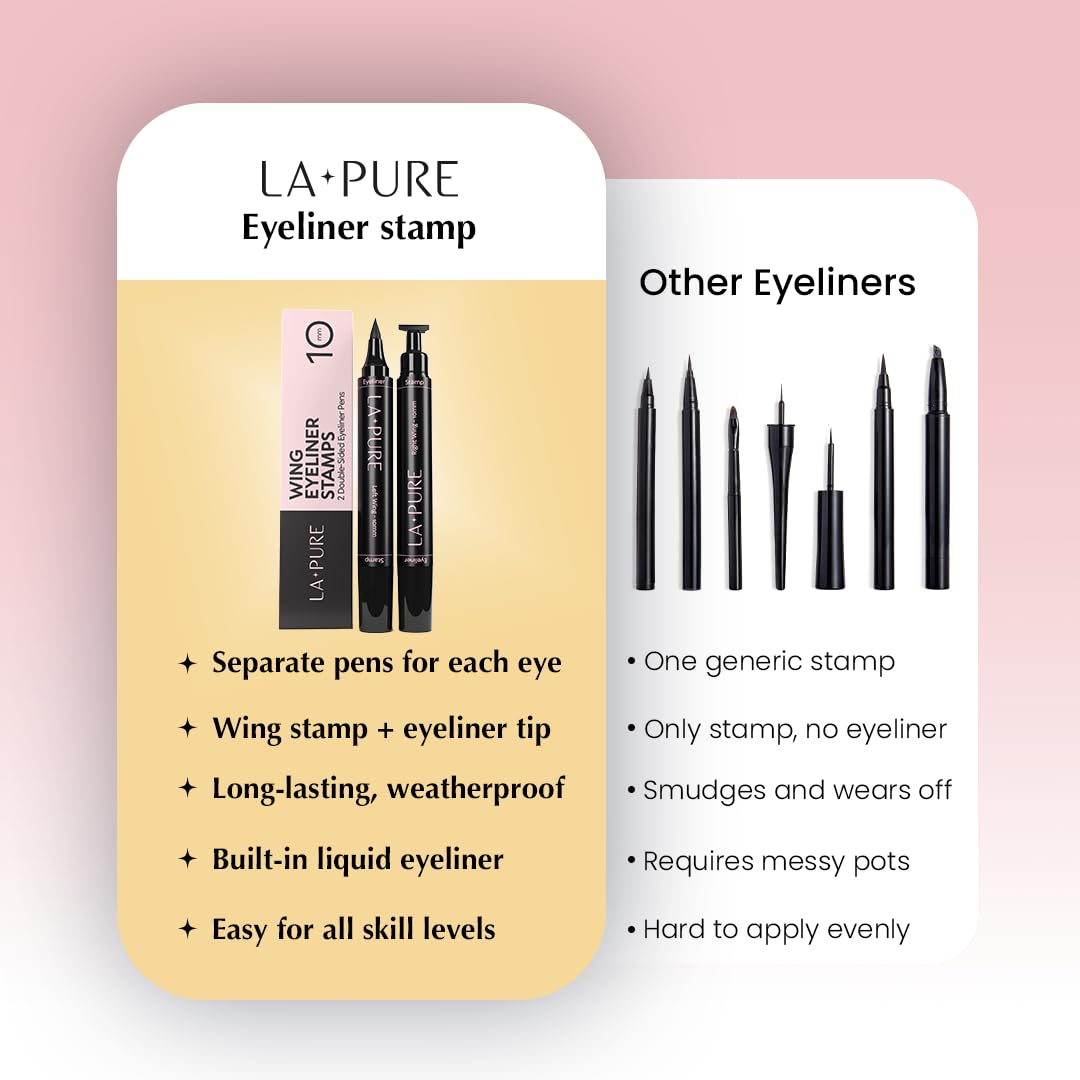 LA PURE scale comparison with coin showing compact, travel-friendly pen size
