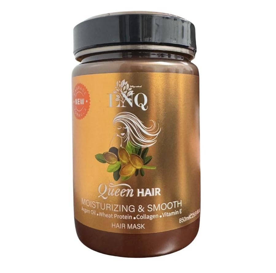 La Reina del Cabello front jar showing packaging and large 850 ml capacity benefit