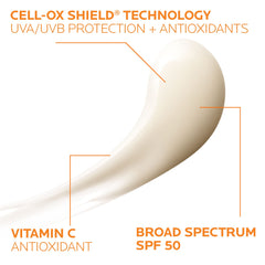 La Roche-Posay ingredient callout highlighting antioxidants for visible skin protection