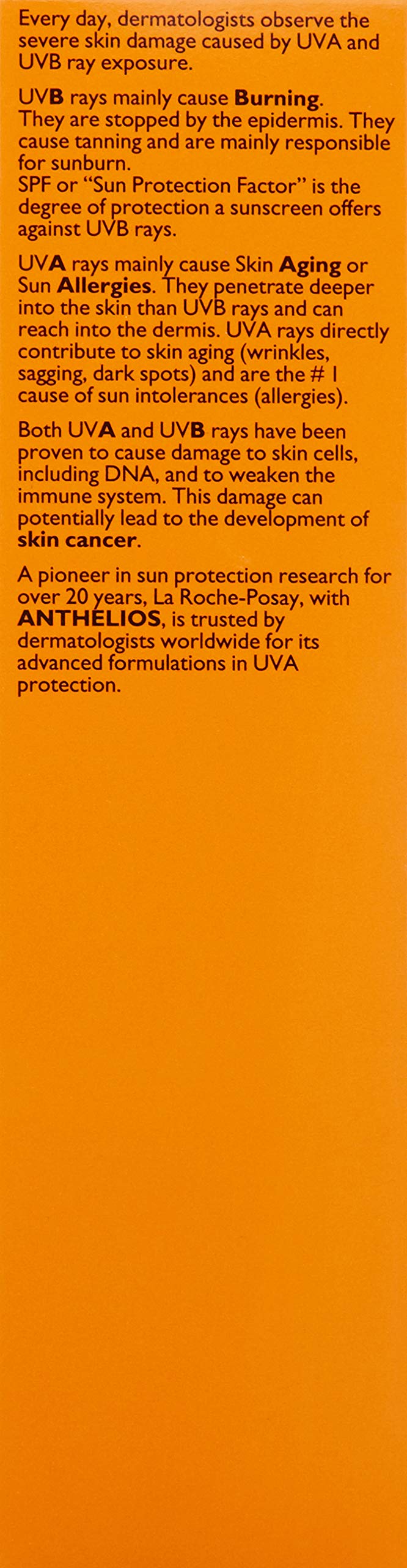 La Roche-Posay bottle beside SPF icons showing broad-spectrum defense benefit