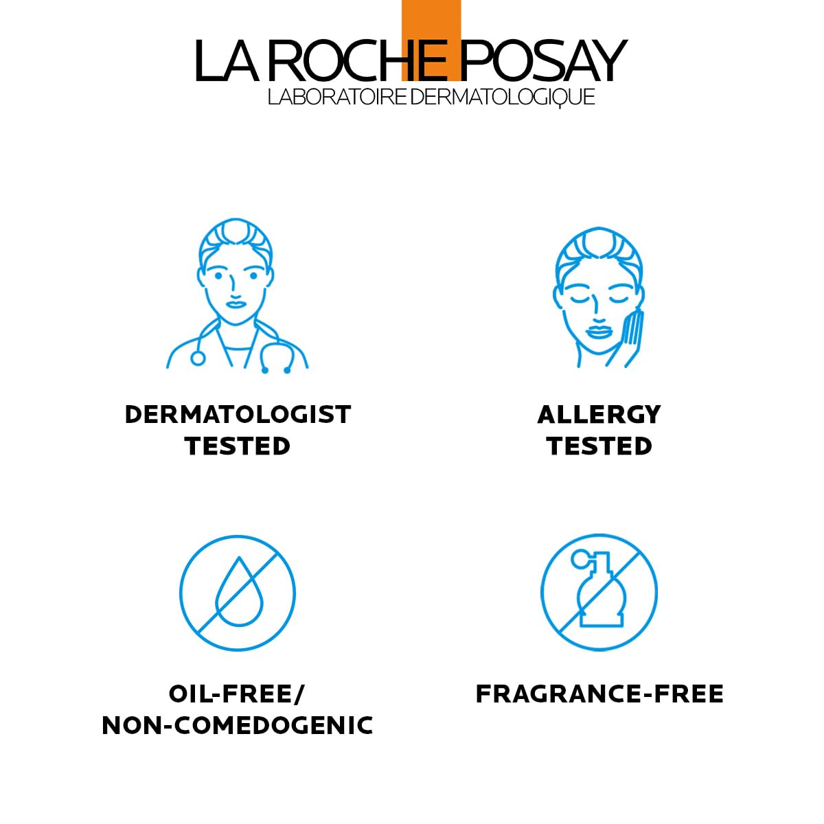 La Roche-Posay label and cap detail showing formula information and tolerance benefit
