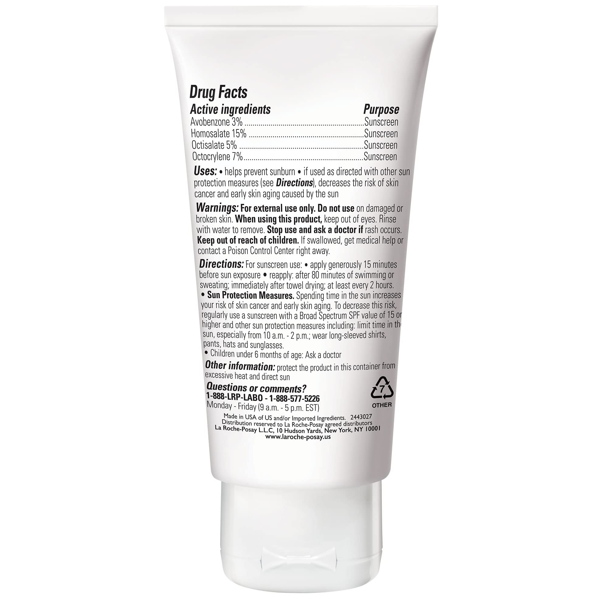 La Roche-Posay swatch showing matte finish and reduced shine