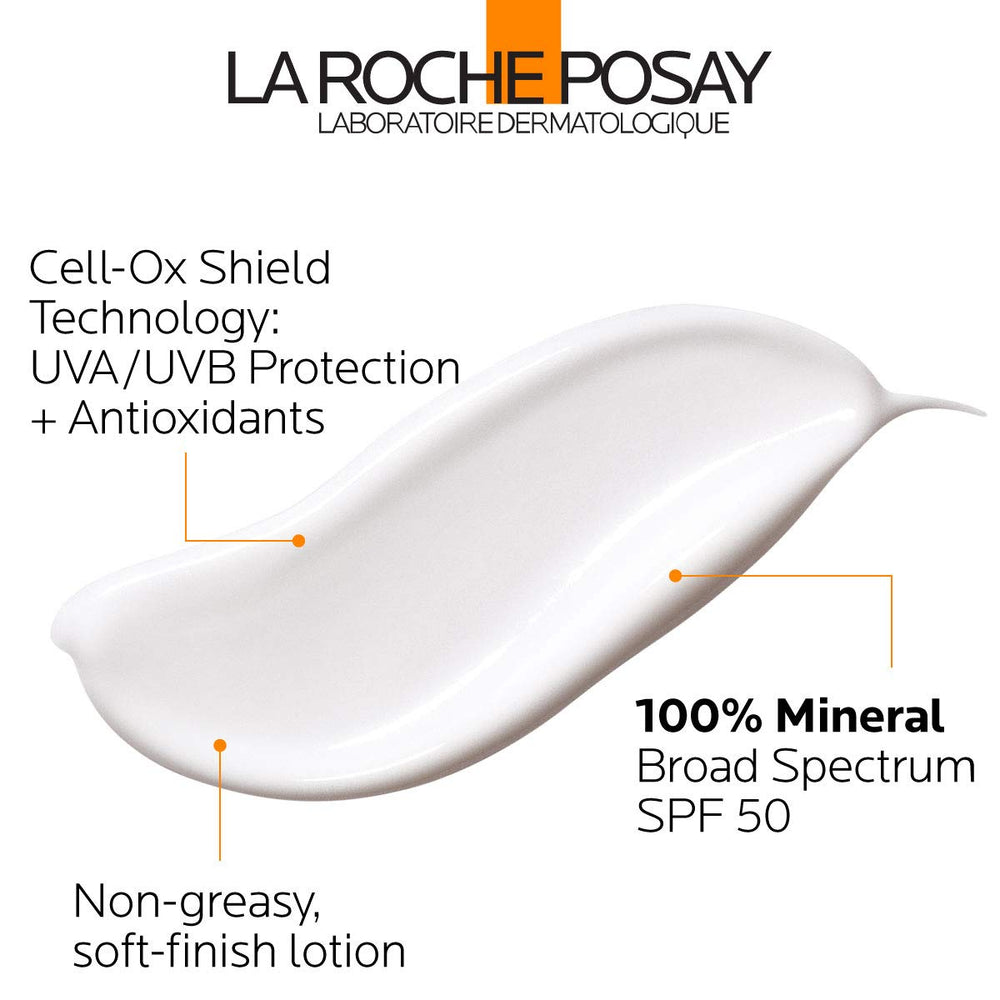 La Roche-Posay nozzle dispensing lotion for easy, controlled application