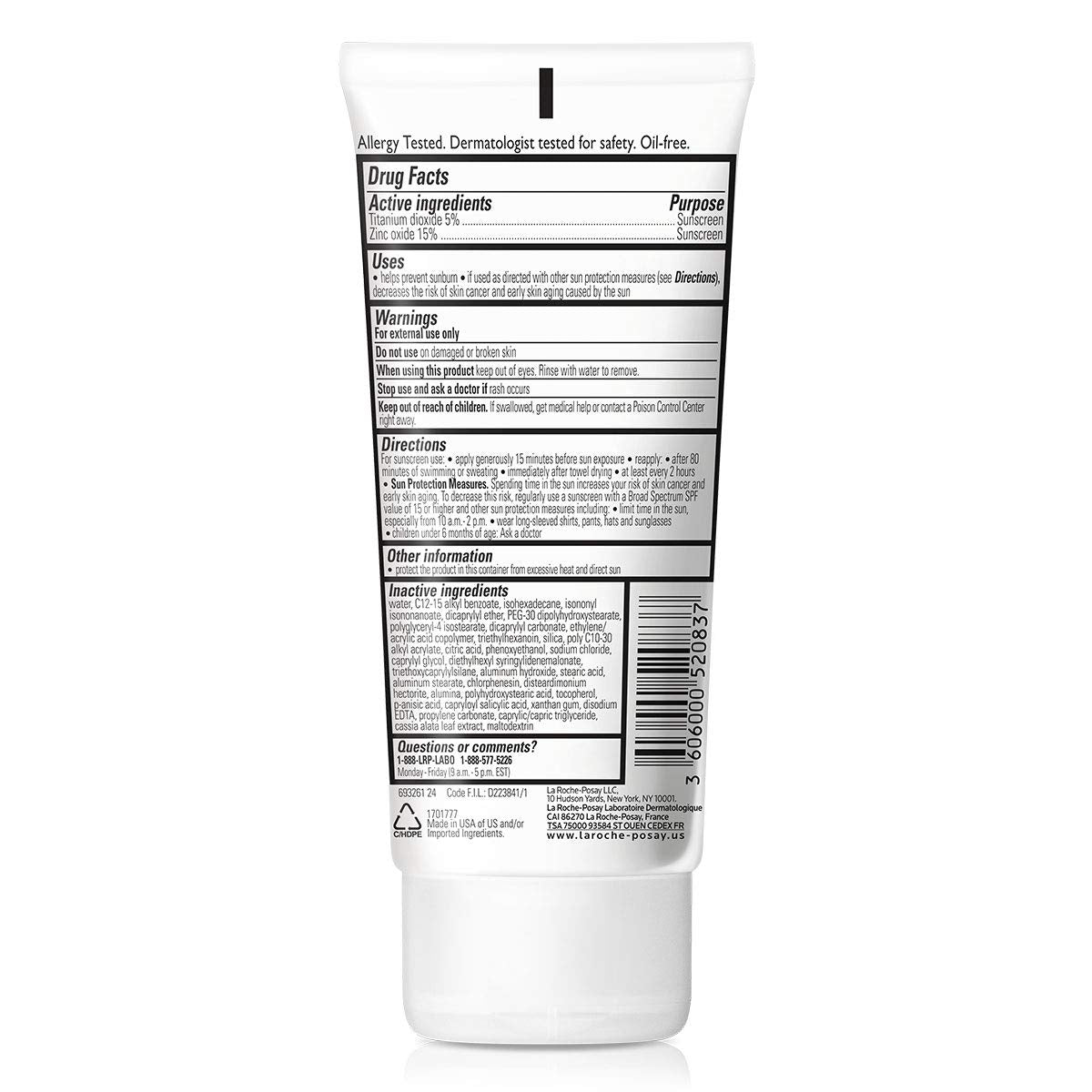 La Roche-Posay texture close-up of lotion showing smooth, non-greasy finish